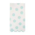 Aqua Blue Polka Dot Dinner Napkins