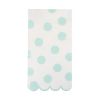 Aqua Blue Polka Dot Dinner Napkins