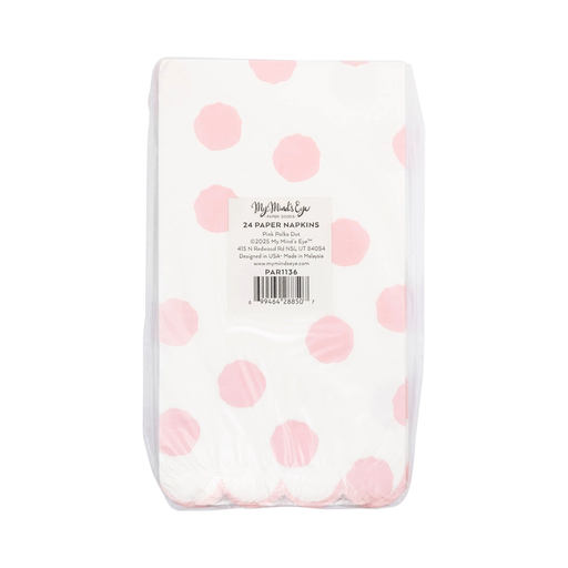 Pink Polka Dot Dinner Napkins