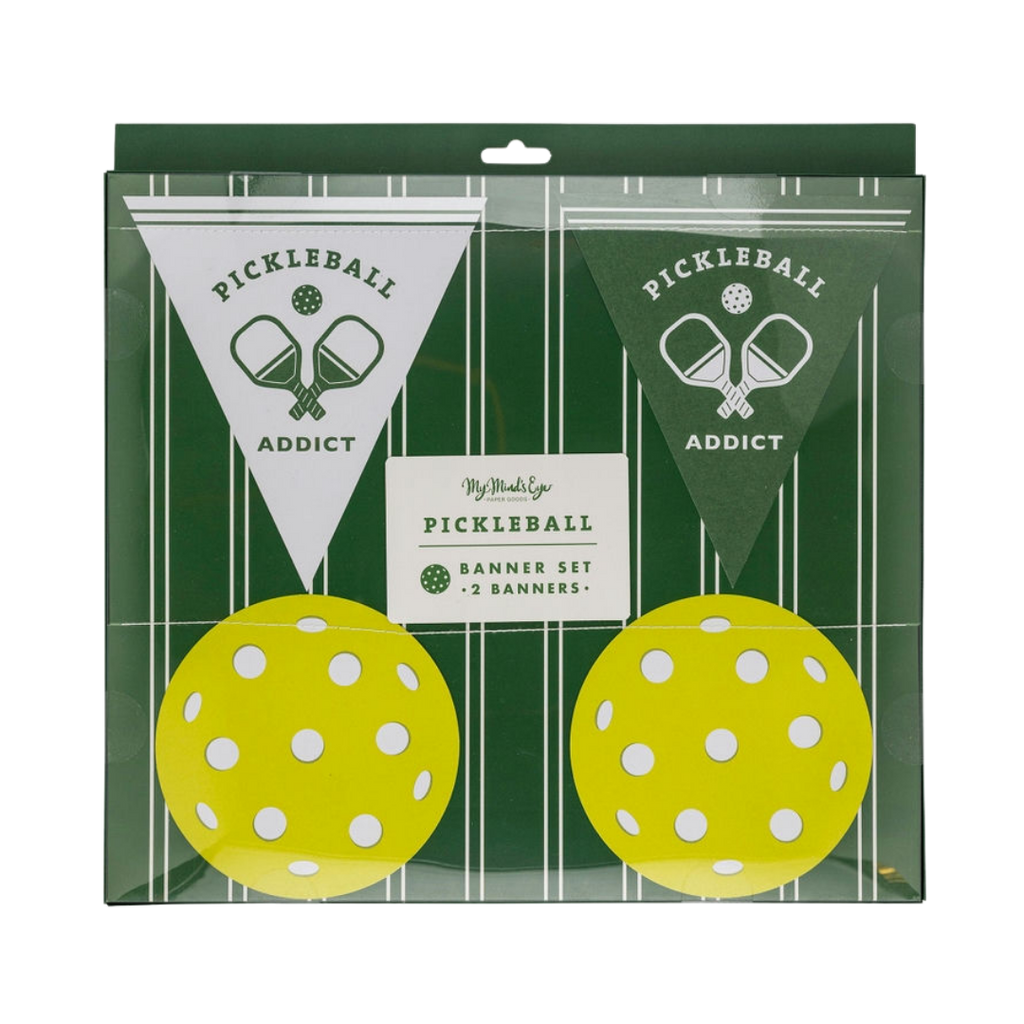 Green Pickleball Banner Set