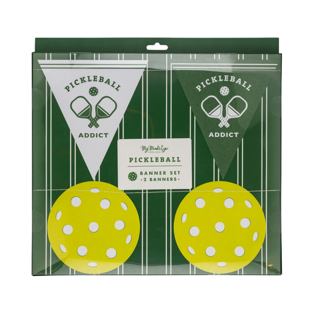 Green Pickleball Banner Set