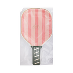 Pink Striped Pickleball Paddle Large Dinner Plate