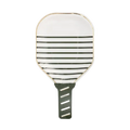 White Pickleball Paddle Large Dinner Plate