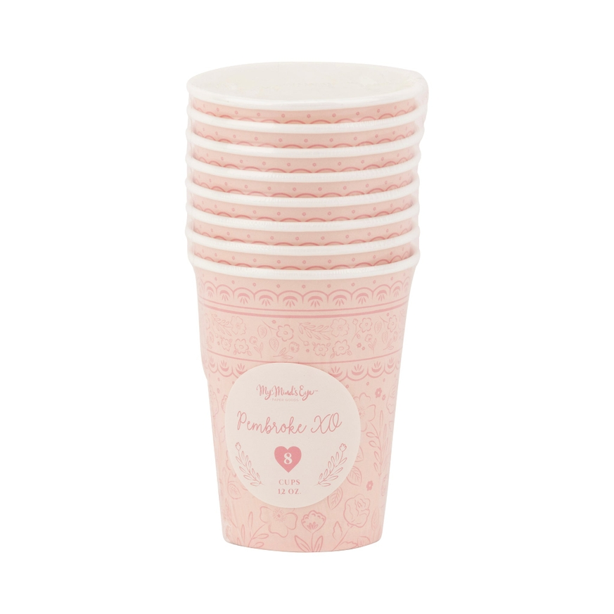 Pink Pembroke Party Cups