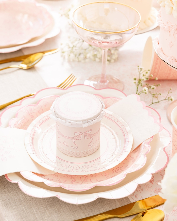 Pembroke Pink Floral Scalloped Dinner Plate