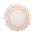 Pembroke Pink Floral Scalloped Dinner Plate