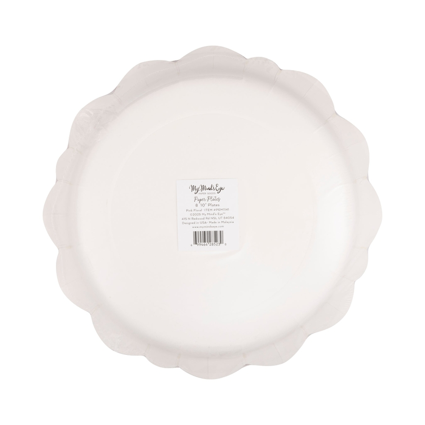 Pembroke Pink Floral Scalloped Dinner Plate