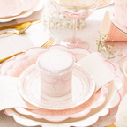 Pembroke Pink Rimmed Scalloped Charger Plate