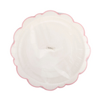 Pembroke Pink Rimmed Scalloped Charger Plate