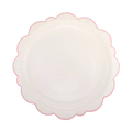 Pembroke Pink Rimmed Scalloped Charger Plate