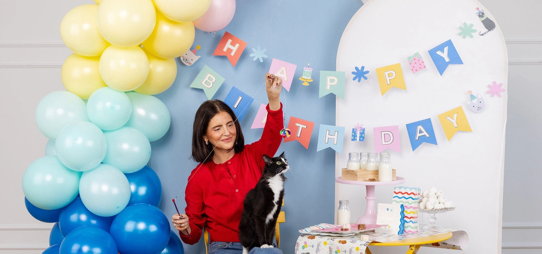 Cat Happy Birthday Banner