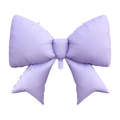 Matte Lilac Bow Foil Balloon, 38in - Giant