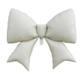 Matte White Bow Foil Balloon, 38in - Giant