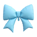 Matte Blue Bow Foil Balloon, 38in - Giant