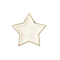 Cream gold foiled star shaped plate birthday from Parte Haus party supply store in Bethesda MD