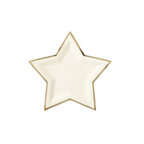 Cream gold foiled star shaped plate birthday from Parte Haus party supply store in Bethesda MD