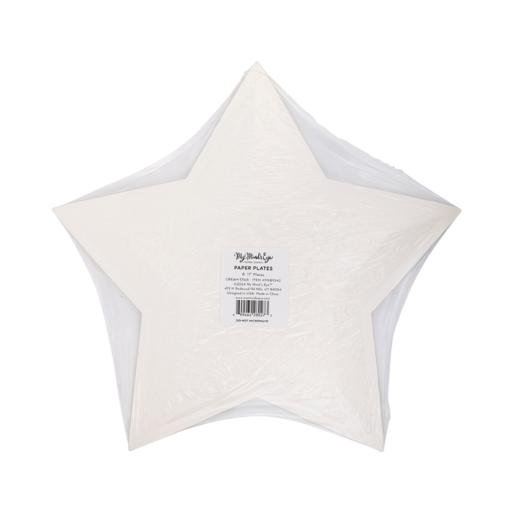 Cream Star Shaped Large Dinner Plates