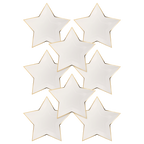 White star shaped plates with gold trim for birthday celebration from Parte Haus party supply store in Bethesda MD