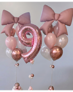 Pink Blush Bow Birthday Set