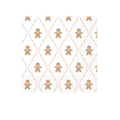 Pink gingerbread large napkins with gingerbread man and candy pattern Christmas from Parte Haus party supply store in Bethesda Maryland