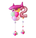Pink Shark Birthday Balloon Bundle