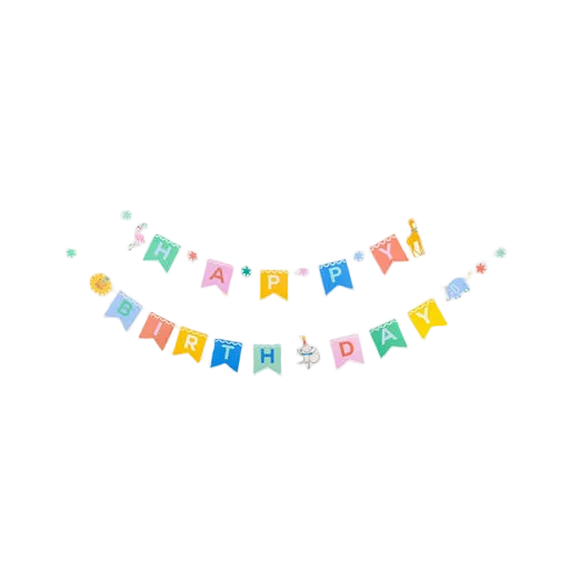Animal Party "Happy Birthday" Banner Set