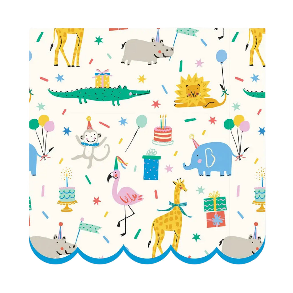 Multicolored Animal Party Cocktail Napkin