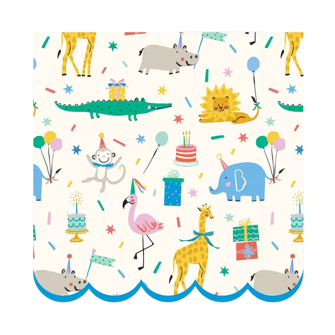 Multicolored Animal Party Cocktail Napkin