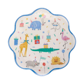 Animal Party Scalloped Large Dinner Plates