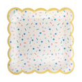 Sprinkles Square Scalloped Large Dinner Plates