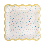 Sprinkles Square Scalloped Large Dinner Plates