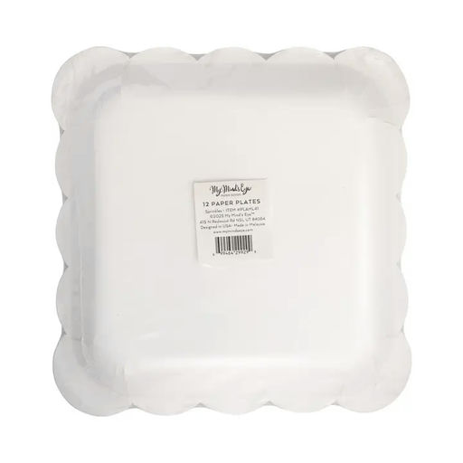 Sprinkles Square Scalloped Large Dinner Plates