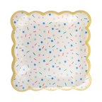 Sprinkles Square Scalloped Large Dinner Plates