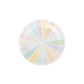Pastel color plate with radial stripes perfect for birthday or baby shower from Parte Haus party supply store in Bethesda MD