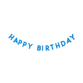 Blue "Happy Birthday" Felt Banner