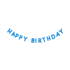 Blue "Happy Birthday" Felt Banner