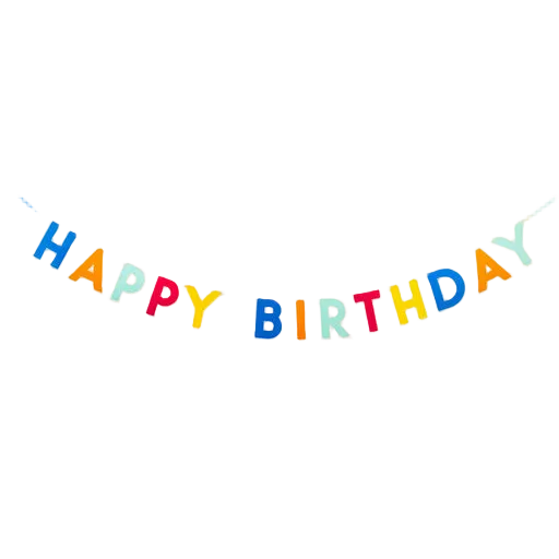 Multicolor "Happy Birthday" Felt Banner