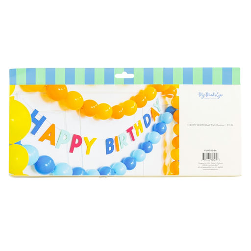 Multicolor "Happy Birthday" Felt Banner