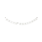 Black and Cream Star "Happy Birthday" Banner