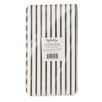 Black and White Thin Stripe Scalloped Guest Napkins