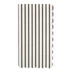 Black and White Thin Stripe Scalloped Guest Napkins