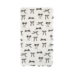Black Bow Patterns Scalloped Guest Napkin