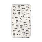 Black Bow Patterns Scalloped Guest Napkin