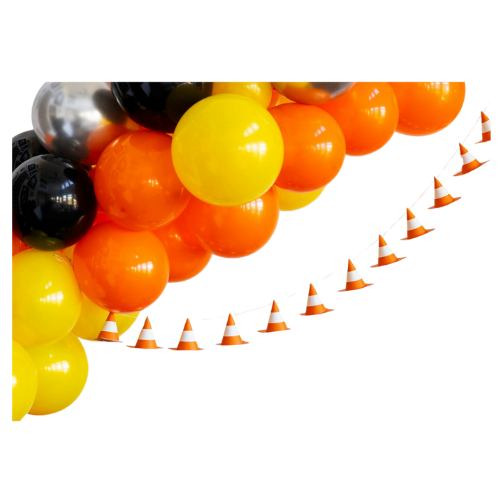 Orange Construction Cone Banner