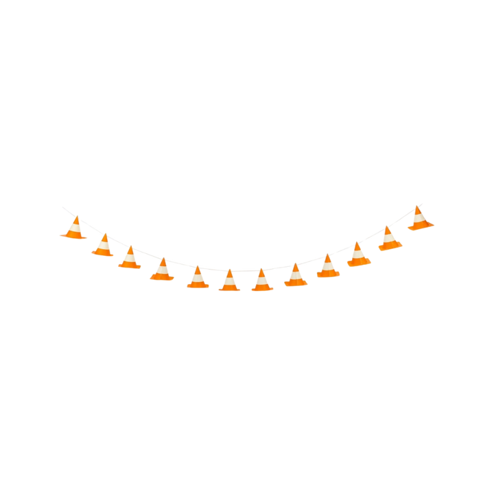 Orange Construction Cone Banner