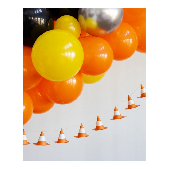 Orange Construction Cone Banner