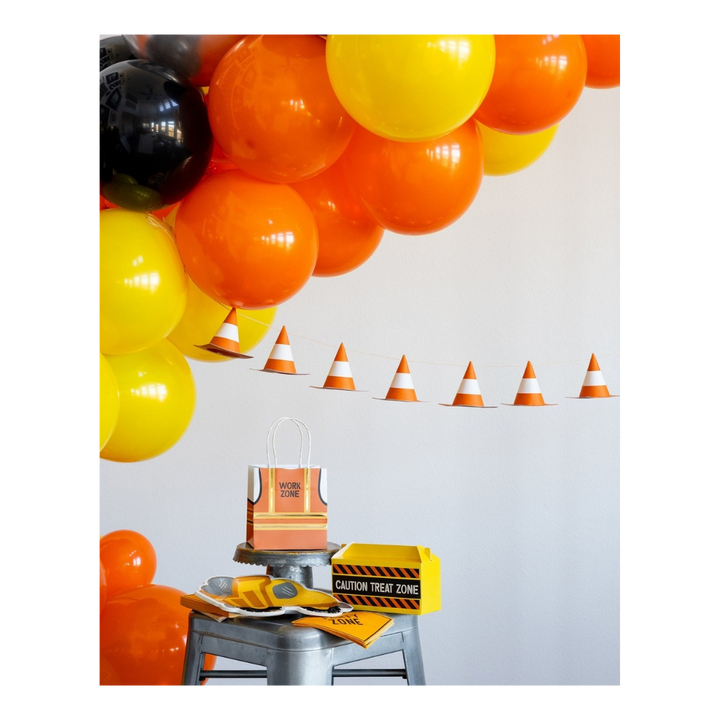 Orange Construction Cone Banner