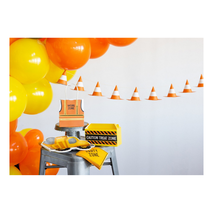 Orange Construction Cone Banner