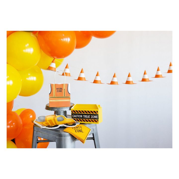 Orange Construction Vest Party Bags