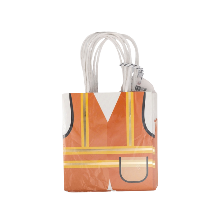 Orange Construction Vest Party Bags
